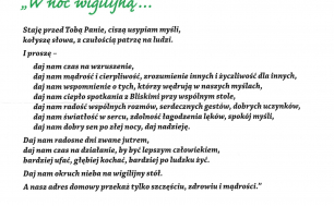 na górze i na dole grafiki łańcuch świąteczny z bombkami, treść życzeń zamieszczona w artykule